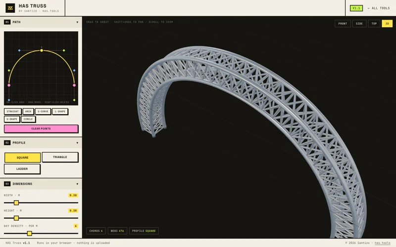 HAS Truss screenshot